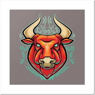 Pinstriped Bull Posters and Art